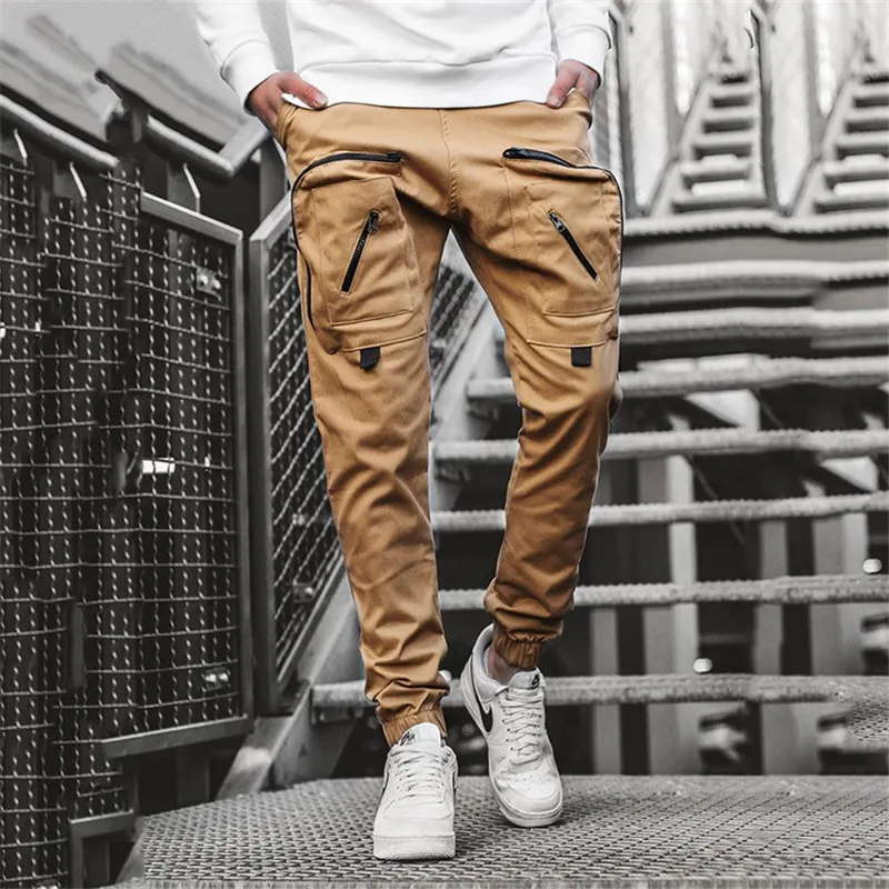 Casual Pants Men New Military Tactical Joggers Cargo Sweatpants Mens Sportswear Solid Pencil Pants Multi-Pocket Trousers Workout