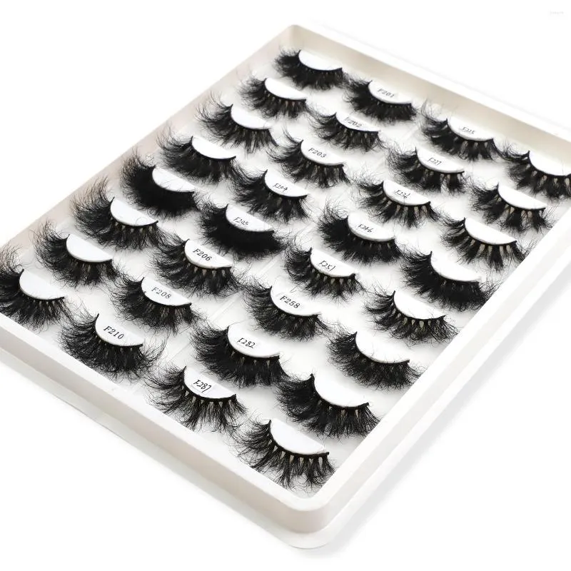 False Eyelashes TDANCE Wholesale 16 Pairs/Pack Fluffy Lashes 25mm Mink Long Thick Natural Vendors Makeup Wispy Strip Lash