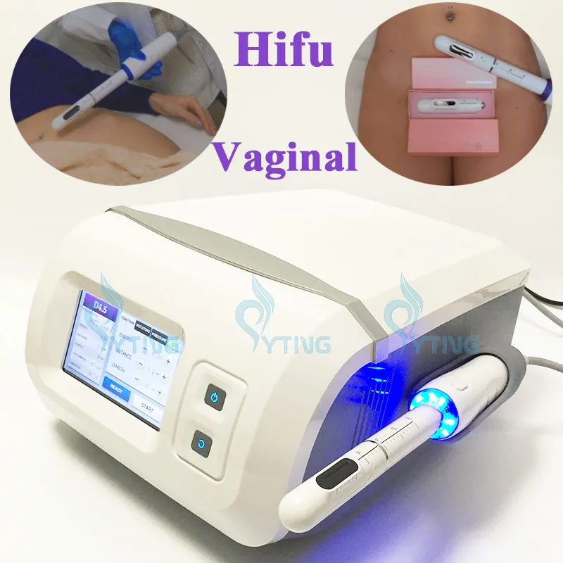 Máquina de aperto vaginal portátil de hifu com 3,0 mm de 4,5 mm de cartucho mais quente mulheres usam vagina apertada não invasiva hifu