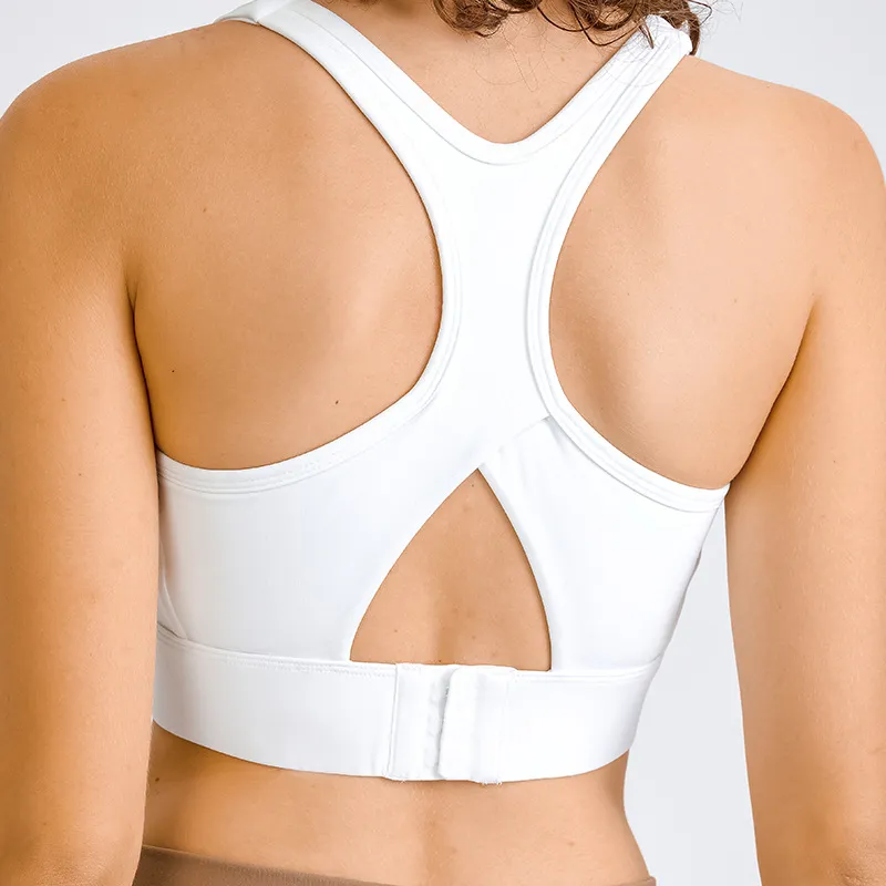 L148 Soutien-gorge de sport à soutien élevé Débardeurs de yoga Sous-vêtements de gymnastique respirants avec bonnets amovibles Gilet d'entraînement Séchage rapide Fermoir arrière Fit Br238G