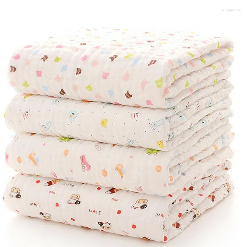 Cobertores Alherff Brand Pure Cotton Picnic Clanta para gaze respirável de bebê 6 camadas arremesso macio 43x45in