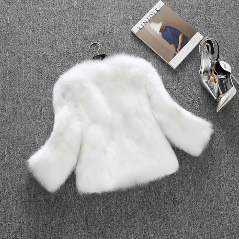 Abrigo de piel sintética para mujer, abrigo de invierno para mujer, corto, negro, blanco, ajustado, manga larga, imitación de conejo, abrigo, chaqueta artificial 3XL HKD230727