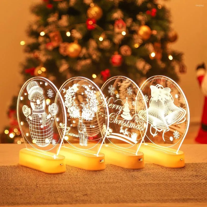 Dekoracje świąteczne Chrisrmas Lights Dekoracja Home Snowman Santa Claus Reindeer Snowflake Elk 2022 Ozdoby Rok Navidad