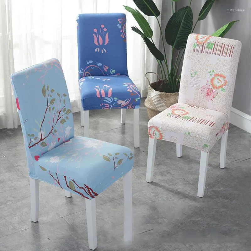Sandalye kapakları elastik kumaş ev tekstil ürünleri tek parçalı evrensel modern şık streç