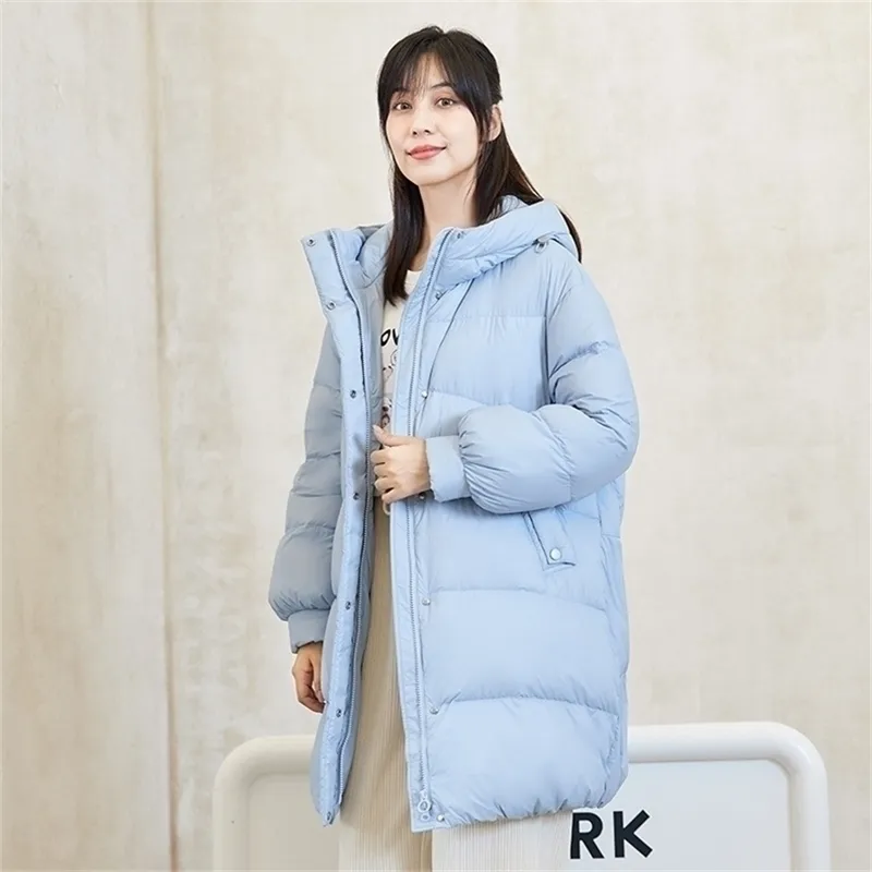 Womens Down Down Parkas Winter Jacket Coat Feminino Casual Casual Casual Colo alto espessado Moda 220929