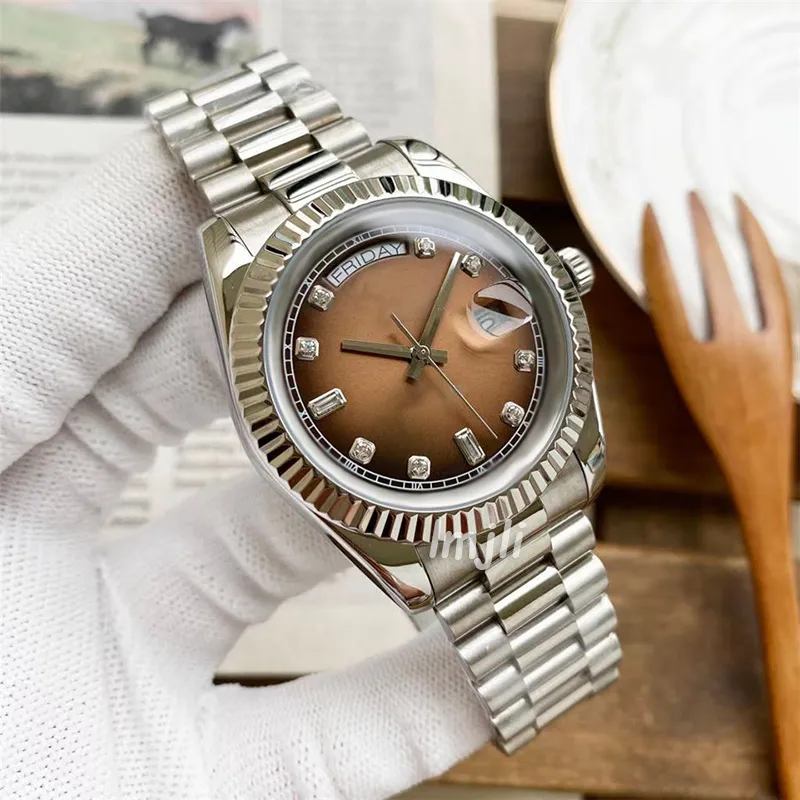 lmjlimens mekanisk klocka män titta på automatiska kalenderklockor rostfritt stål 41 mm stor storlek casual mode wristwatch