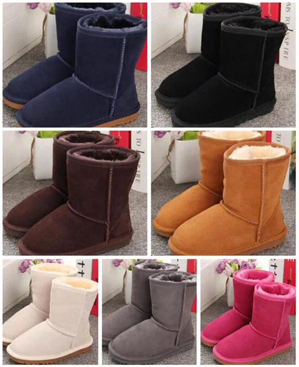 Real Australia 5281 bambini ragazzi ragazze bambini baby stivali da neve caldi studenti nevicate inverno vera pelle di pelle stivali scarpe scarpe