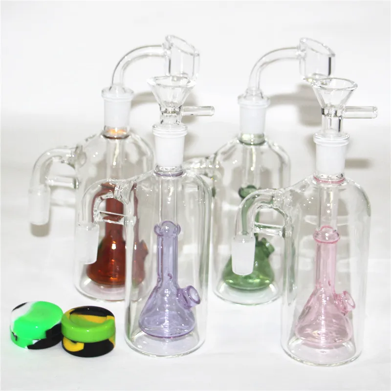 Narguilé Glass Ash Catcher recycleur ashcatcher Adaptateur 14mm pour bong en verre pipe à eau bongs Dab Rigs