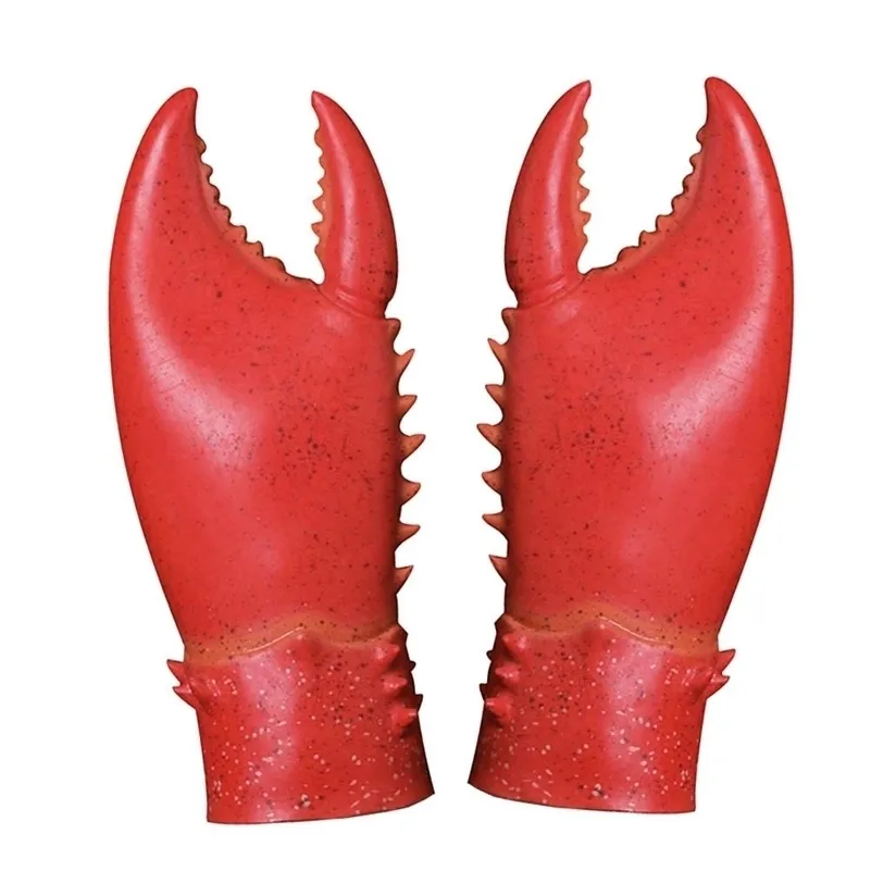 Jeux de fantaisie 1 paire de pinces de homard de crabe Gants Spoof Crayfish Pinces Écologique Cosplay Funny Party Latex Pretend Play Game Toy 220930