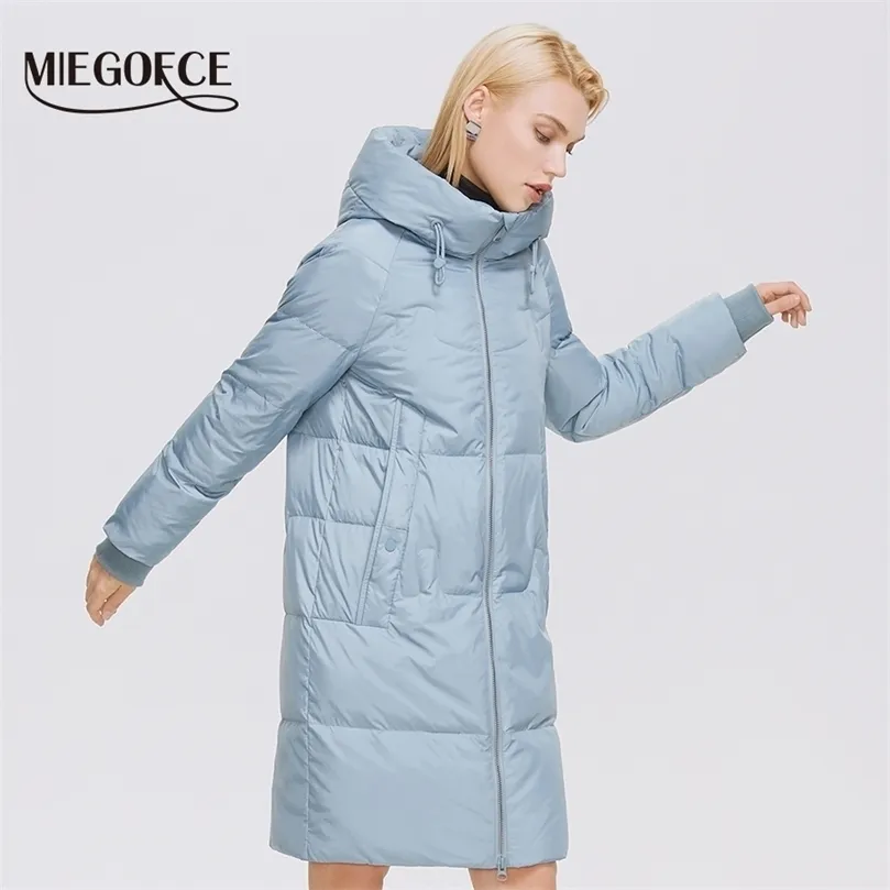 Womens Down Parkas Miegofce Winter Women Coats Simple Fashion Long Jacket Women Professional Parka Femme Winter Coat D21858 220930