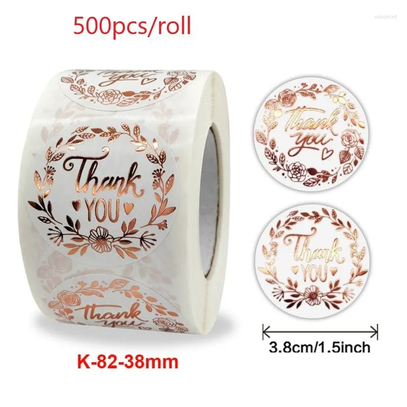 Geschenkverpackung 10Roll 38mm Runde Business Label Sticker Paper Papier süß danke für das Backen von Verpackungsdichtetiketten Schreibweise