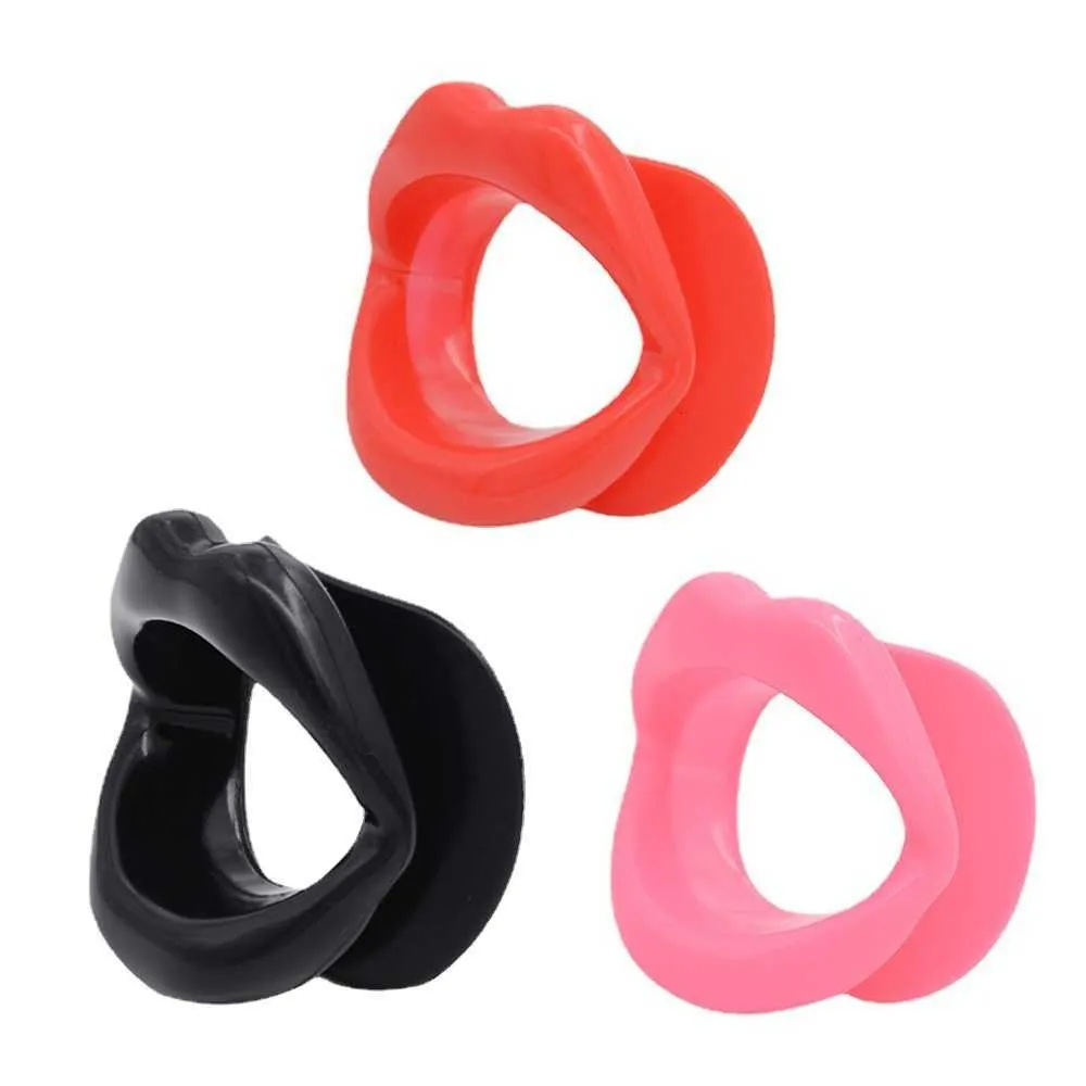 Massager Vibrator Toys Erotic Shackles Silicone Lips o Ring Open Mouth Gag Oral Fetish Bdsm Bondage Restraints Adult Products Sex Toy for Couples