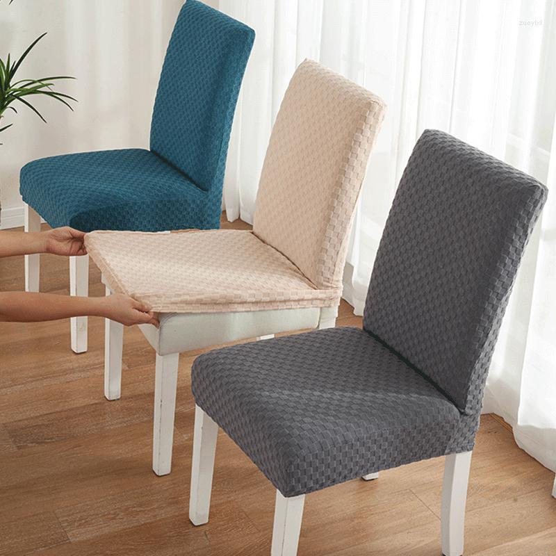 Housses de chaises pour tabouret de cuisine, carrées, en Jacquard, épaisses, élastiques, sur mesure, antisalissure, pour Table à manger