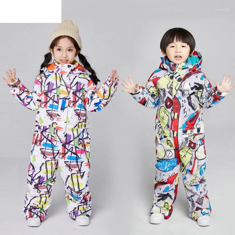 Ski -pakken Ski -pak Set Baby Children's Boys 'Siquined Girls' Waterproof Snow Country Warm Keeping Equipment
