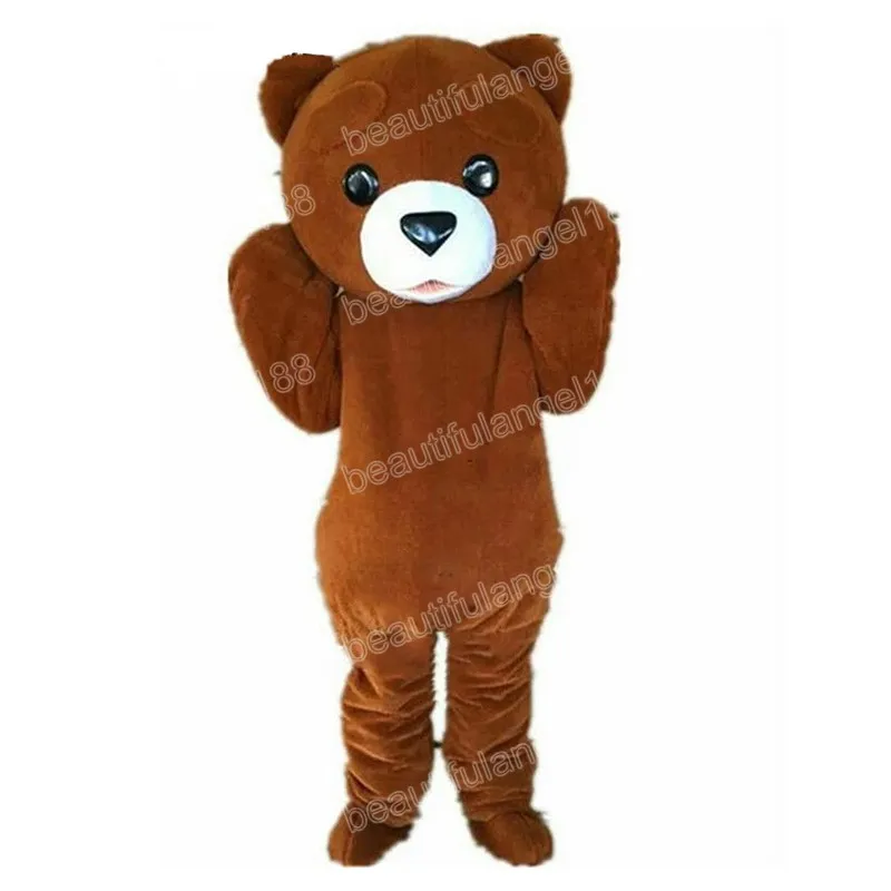 Julbrun Bear Mascot Costume Cartoon Character Outfit Suit Halloween vuxna storlek födelsedagsfest utomhus outfit välgörenhetsaktiviteter