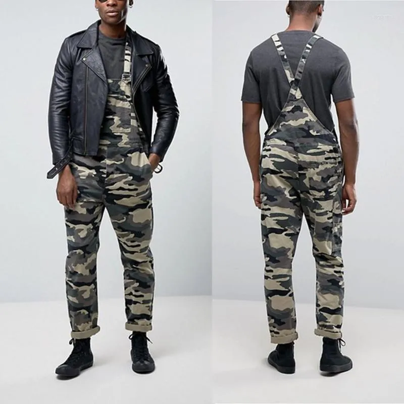 Men's Tracksuits Men's Rompers Mens Jumpsuit 2022 Fashion Military Tactical Camouflage Cotton Casual Male Pants Overalls Roupa