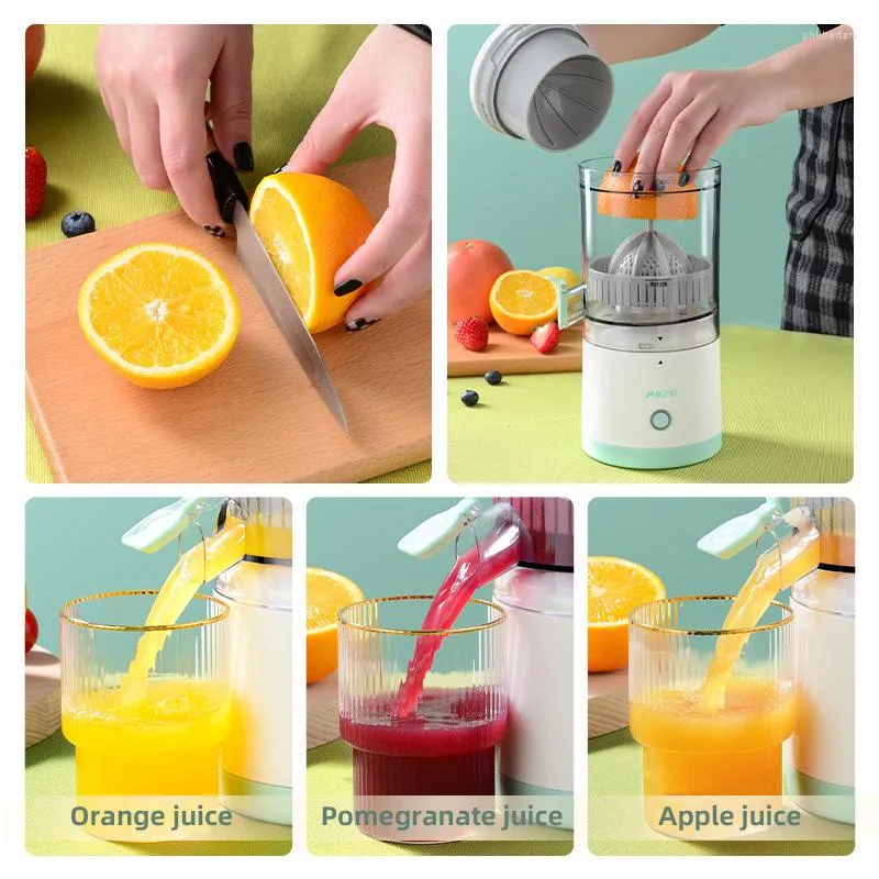 Exprimidor lento inalámbrico, exprimidor de limón y naranja, exprimidor  eléctrico USB, exprimidor de frutas, exprimidor portátil, exprimidor a  presión