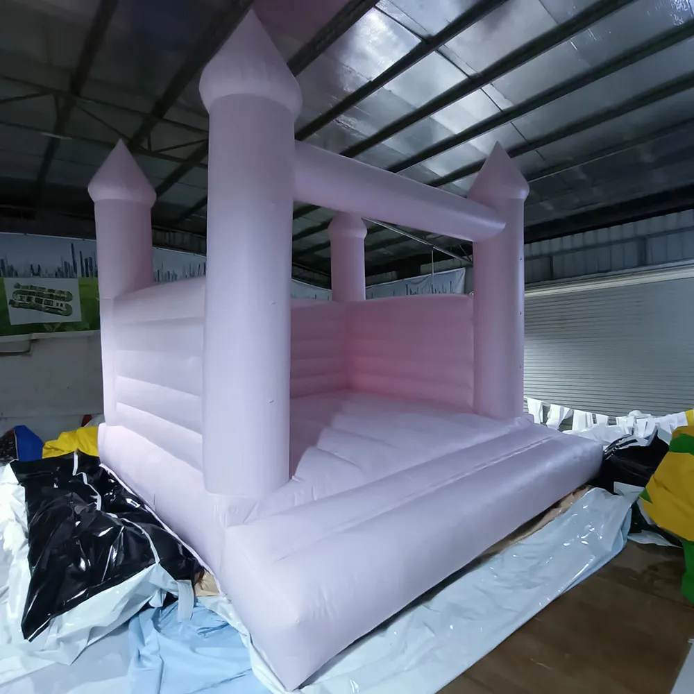 Commercial Inflatable pink bounce house full PVC Wedding Bouncy Castle Jumping Bed kids audits jumper white For Fun Inside Outdoor with blower