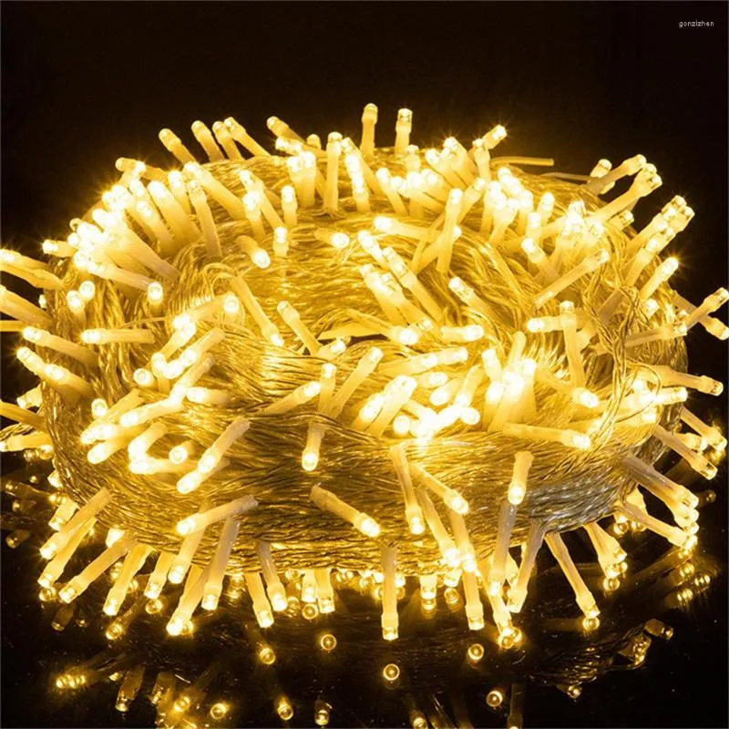 Corde 10-100 M Luci natalizie Decorazioni per esterni 8 modalità Ghirlanda Fata String Light per albero Decorazioni per feste di nozze