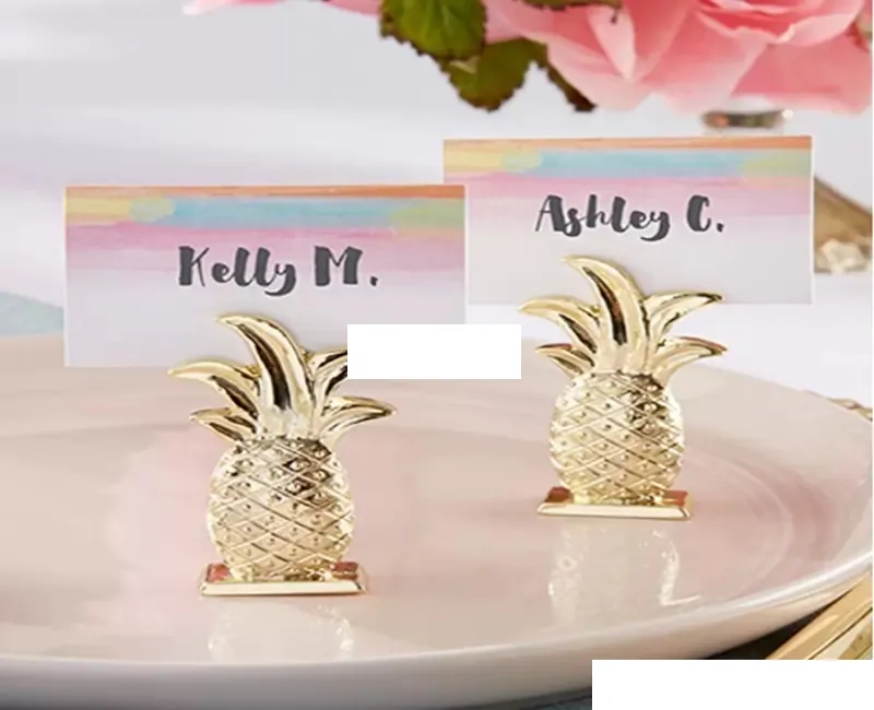 Gold Pineapple Table Place Holder Número do número do menu Stand para Wedding Favor Party Event Party Decoration