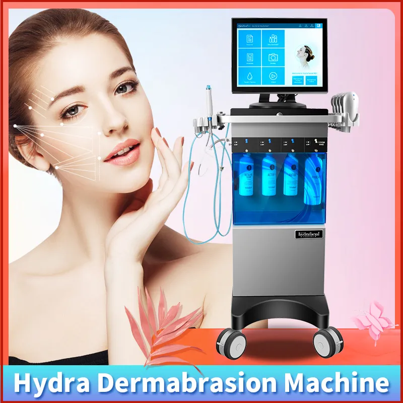 2023 New 14 In 1 RF Skin Bubble System Facial Analy Report Aqua Skin Peeling Gun Pores Blackhead Removal Deep Cleaning Machine