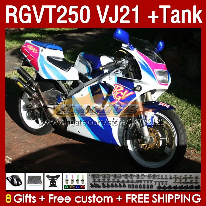 スズキRGV250のタンクフェアリングキットVJ21 SAPC RGV-250CC RGVT-250 1989 1989 Bodyworks 159NO.96 RGV-250 RGVT250 88 89 RGVT RGV 250cc 250 cc 88-89フェアキットキットブルーグロッシュ