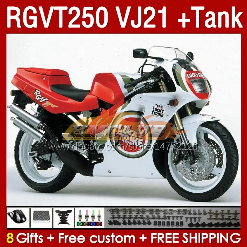 & Tank Fairings Kit For SUZUKI SAPC RGVT250 RGV-250CC 1988-1989 Bodys 159No.115 RGV-250 RGV250 VJ21 RGVT-250 1988 1989 RGVT RGV 250CC 250 CC 88 89 ABS Fairing lucky white