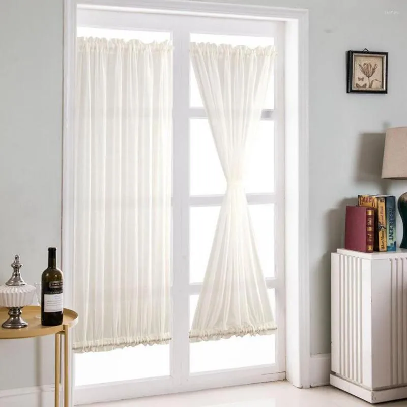 Curtain White French Door Curtains - Blackout Patio Door/Glass Panel For Privacy Home Decor