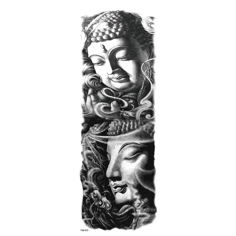 Temporary Full Arm Tattoo Stickers Waterproof For Halloween Party_voghion.com