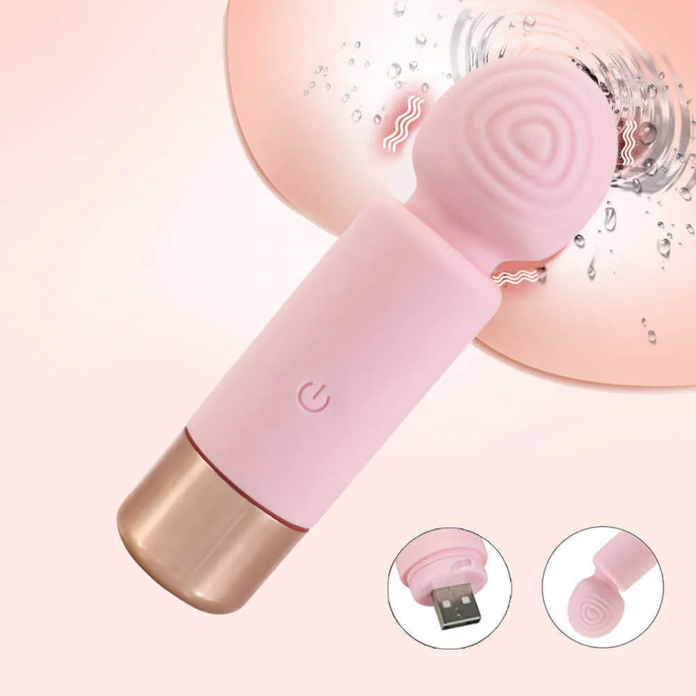 Articles de beauté 10 Fréquence USB Vagin Massage Clitoridien Vibrateur Mini AV Bâton G-Spot Pour La Masturbation Féminine Sexy Jouets Femmes Adultes