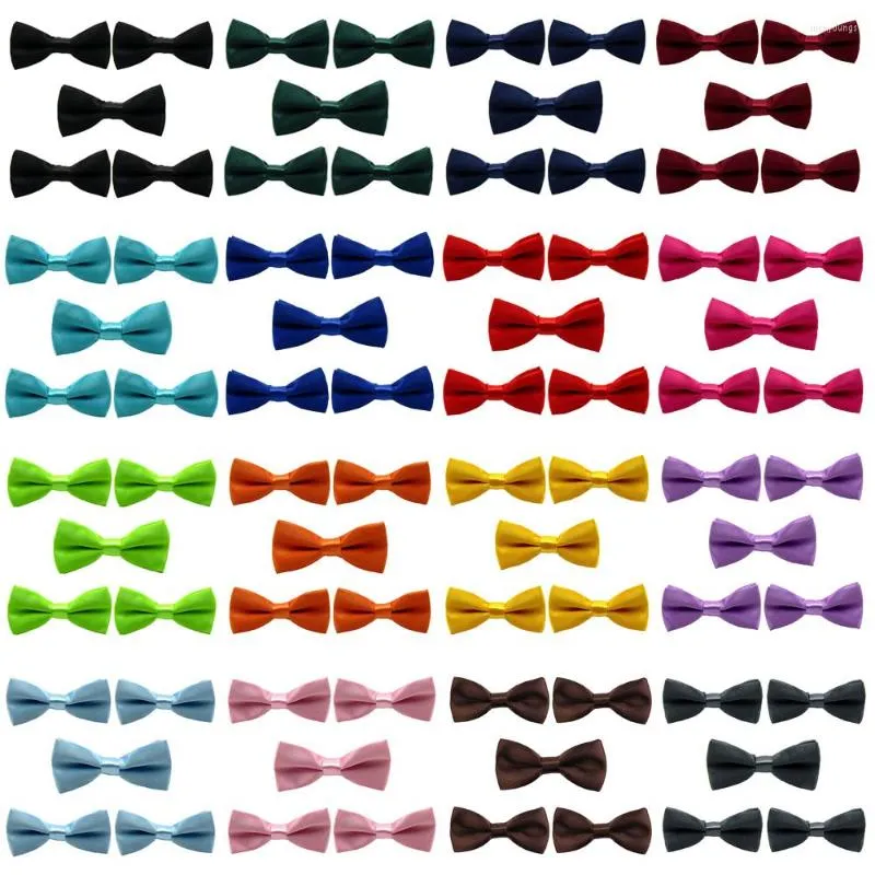 Bow Ties 5 PCS Kids Toddler Förbundet Tie School Party Baby Boys Solid Color Bowties BWTY1005