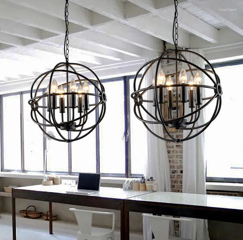 Hanger lampen loft amerikale stijl retro Nordic vintage licht ijzeren industriële hangende lamp woonkamer eetkamer lampe