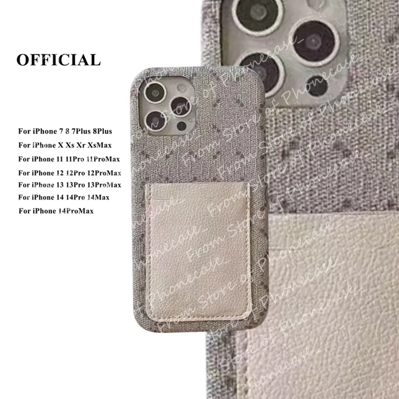 Retro Doubleg Designer -Telefonhüllen für iPhone 14 13 12 11 Pro Max 14Pro 14PROMAX 13PRO 13PROMAX 12PRO X XR XSMAX 7 8 Plus klassischer Brieftaschenkartenhülle mit Logo -Box