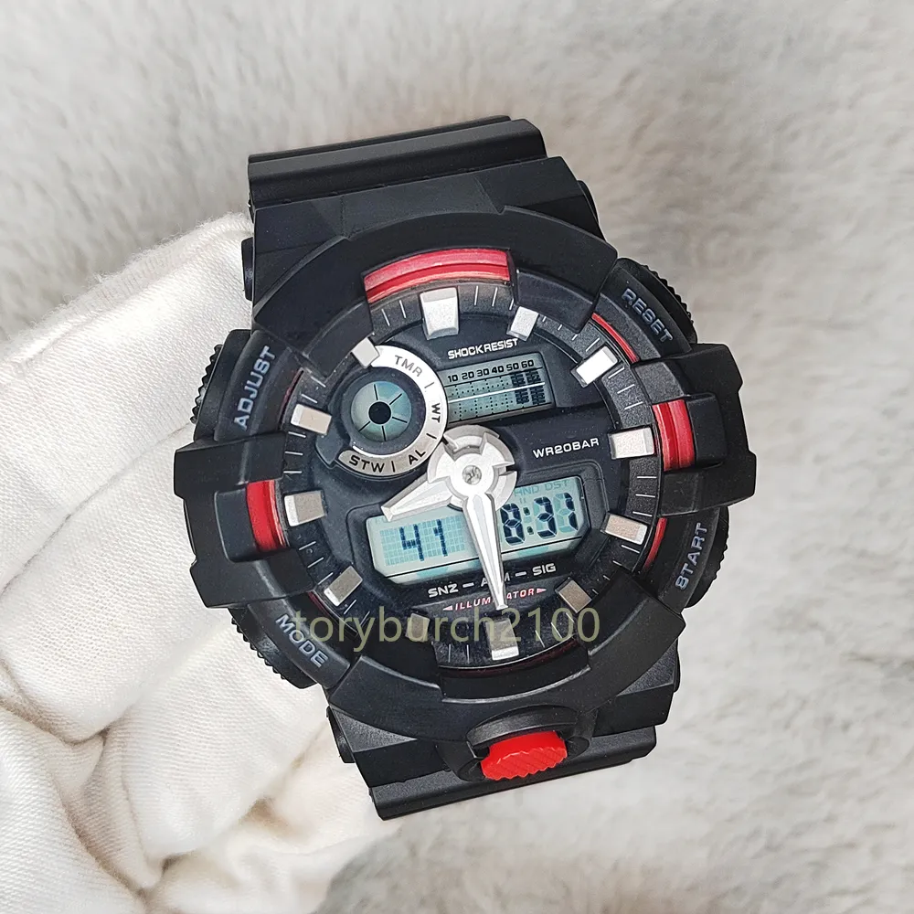 Senaste G 2100 Watch Dial Fashion Quality Watch Relogio Masculino Waterproof Ga Men's Wristwatch Sport Dual Display GMT Digital LED Reloj Hombre Military