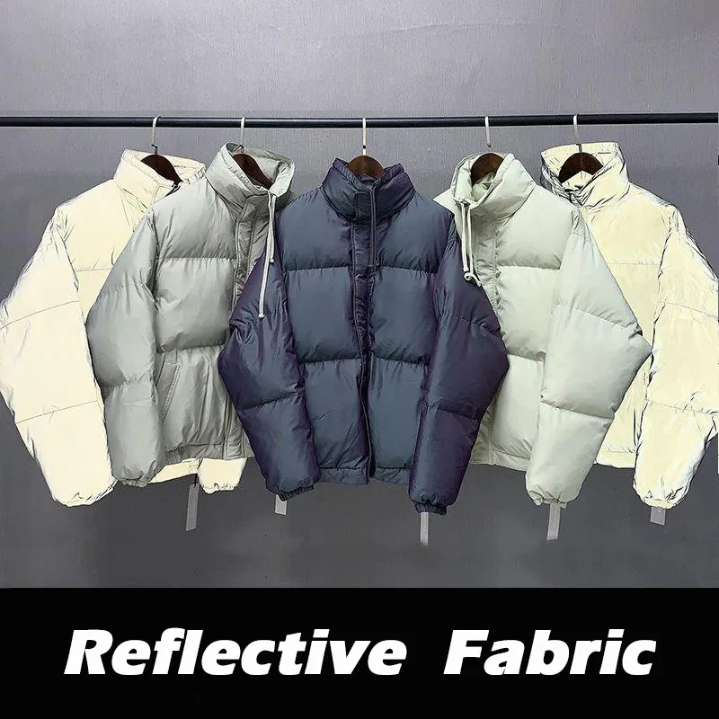 Designer Down Parka Winte Piumino riflettente Uomo Donna Mantieni caldo Cappotto imbottito con cerniera Doudoune Homme High Street Streetwear Cappotti