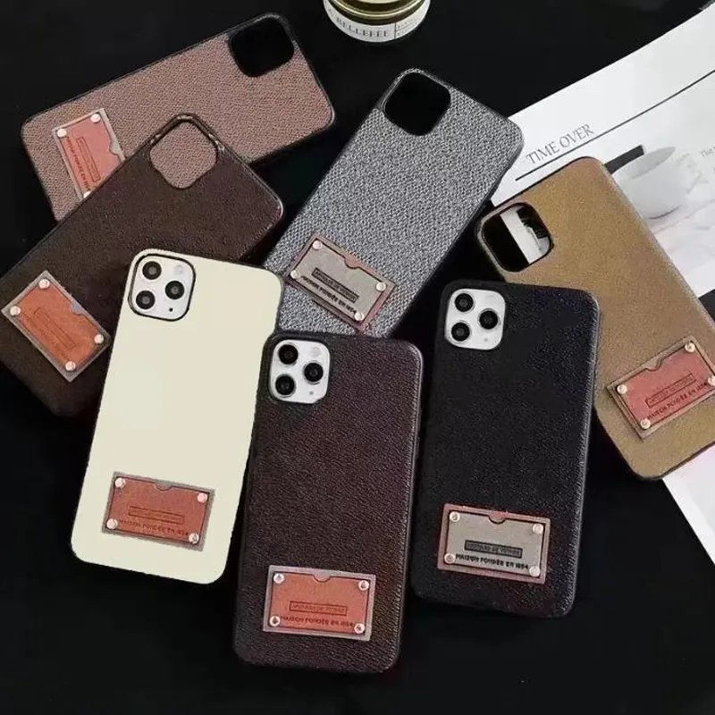 2022 For Iphone Phone Cases Cell Cover Case New Fashion Leather Print Designer Tags 12 13 Mini 11 Pro Max Xs Xr Xsmax 7 8 Plus D229305F