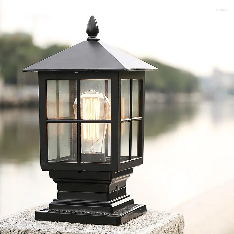 European Style Capital Lamp Simple And Creative Outdoor Courtyard Wall Gate Post Engineering