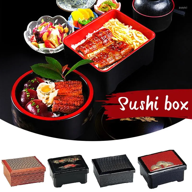 Servis upps￤ttningar bento lunchl￥dor f￶r kontors japansk h￤lsosam m￥ltidsf￶rberedande beh￥llare snackbox med lock barnskolans sushi ￥l