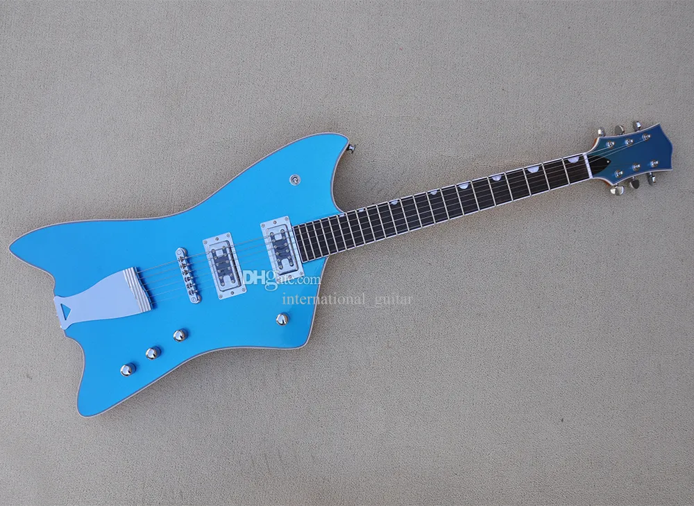 Metal Azul 6 Strings Guitar