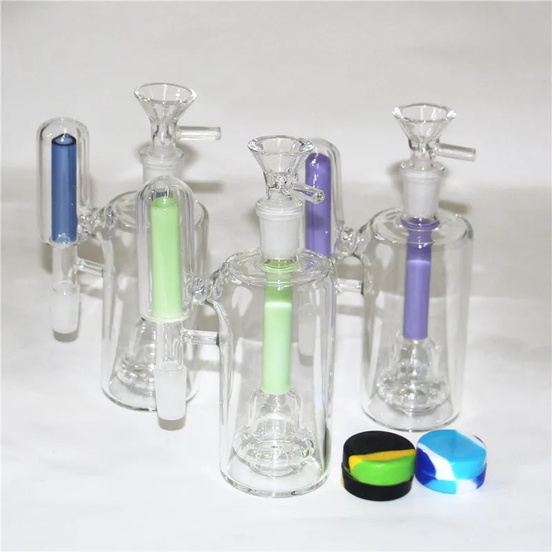 Colorido 14 mm 18 mm Glass Bong Ash Catcher Bongs Arm Tree Perc Ashcatcher Cuarzo banger bowl 18 mm Joint Green Ash Catchers 45 Grados