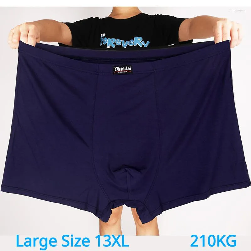 Underbyxor 13xl-3xl plus män underkläder manliga boxare fasta trosor shorts mäns bomull andas intim man boxare stor storlek