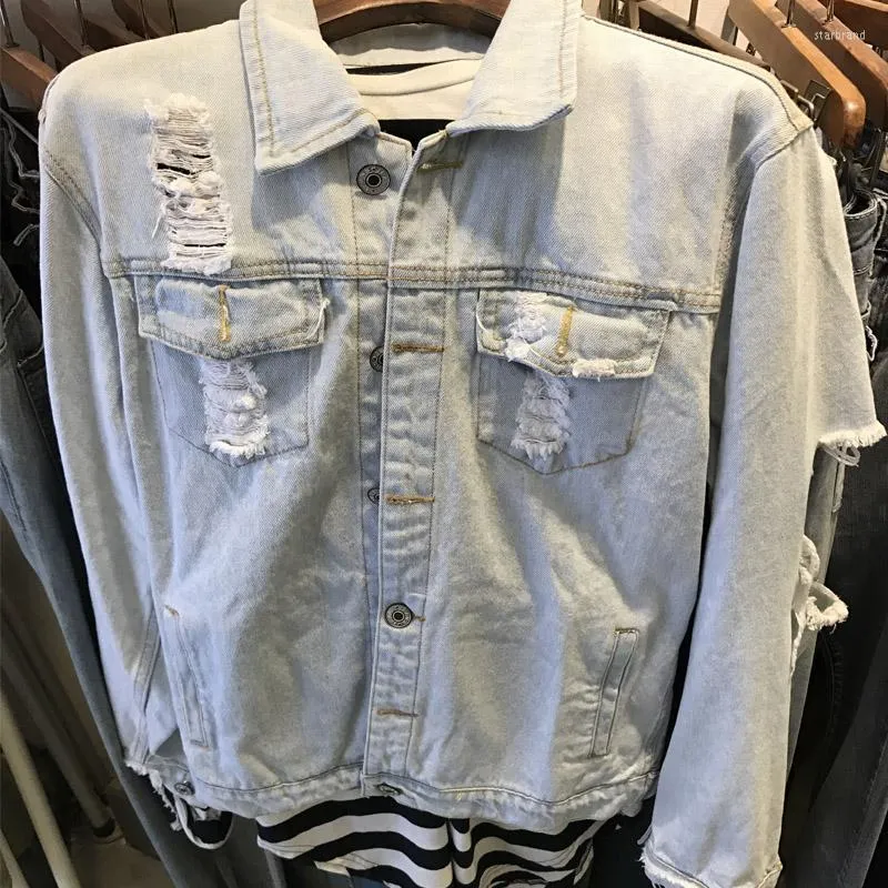 White PABLO Print Mens Denim Casual Jackets For Men With White PABLO Print Mens Denim Casual Jackets For Men With