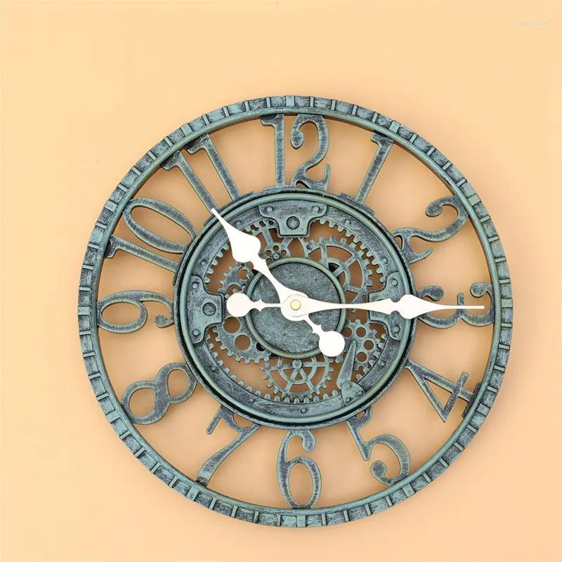 Horloges murales 1PC Vintage résine horloge décorative suspendue Art chambre décorations étanche silencieux Quartz décor à la maison