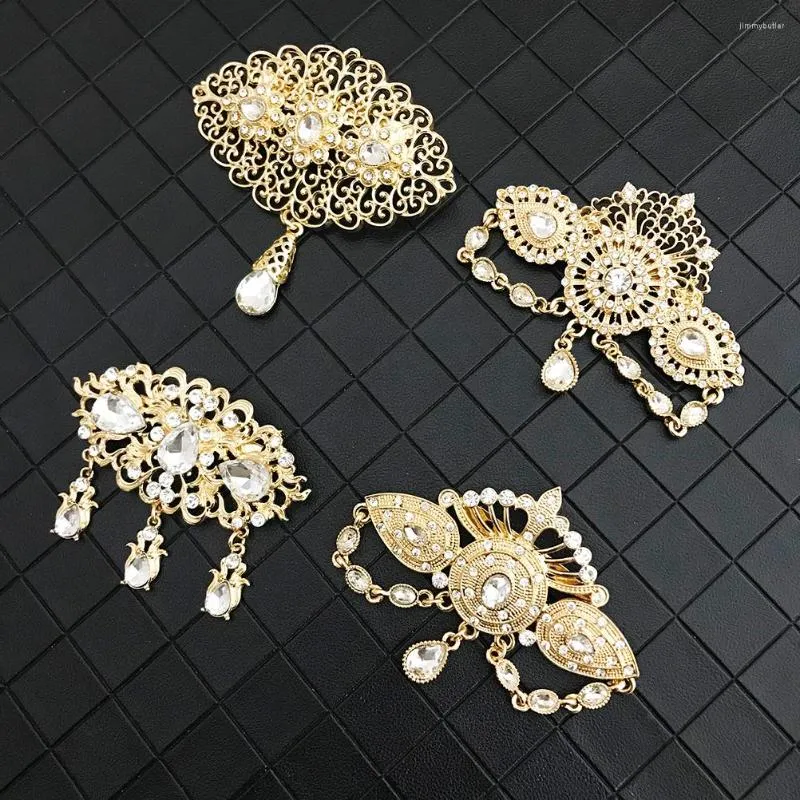 Broches vintge kristal zirkoon broche hanger voor dames sieraden bruiloft feestje drops brochs meisje jurk accessoires groothandel