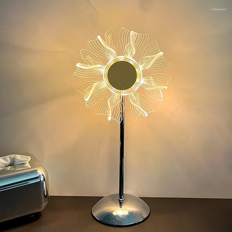 Lampy stołowe akrylowe nocne światło Lampa lampa USB Kreatywny pielęgnacja przy łóżku do oczu do domowej sypialni dekoracja salonu