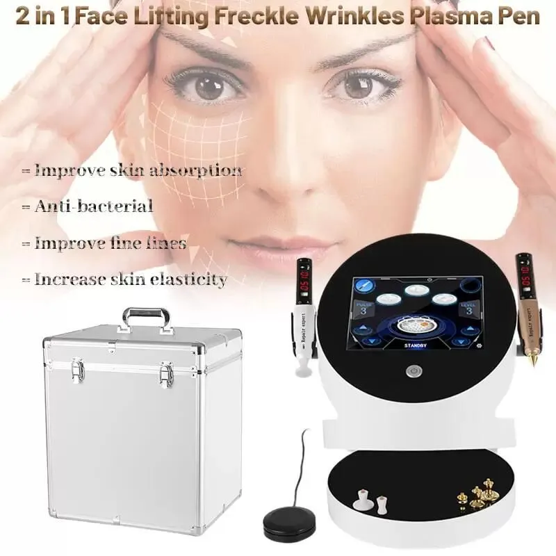 Professional 2 in 1 Plasma Other Beauty Equipment Wart Spot Mole Removal Pen Skin Lifting Scrubber Fibroblaest For Salon