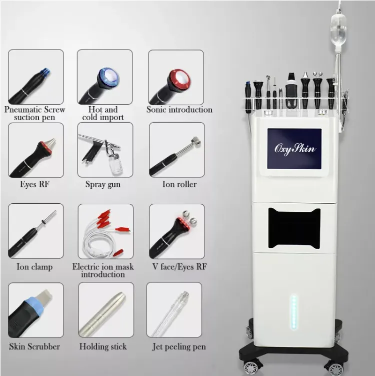 Microdermabrasion Hydrabeauty Salon Spa Face Deep Cleaning 12 In 1 Oxygen Jet Aqua Peel Microdermabrasion Machine