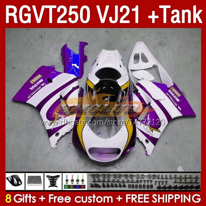 Tank Fairings Kit f￶r Suzuki SAPC RGVT250 RGV-250CC 1988-1989 BODYS 159NO.139 RGV-250 RGV250 VJ21 RGVT-250 1988 1989 RGVT RGV 250CC 250 CC 88 89 ABS FAIRING PURPLE STOCK