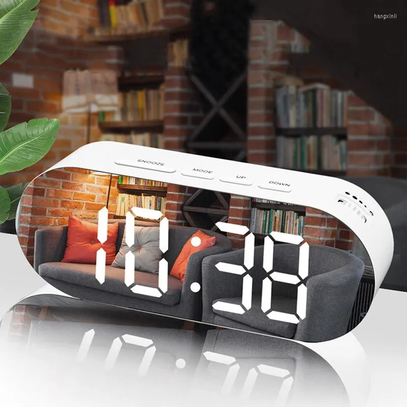 Table Clocks Digital Clock LED Temperature Display Home Electronic Desk Mirror With Smart
