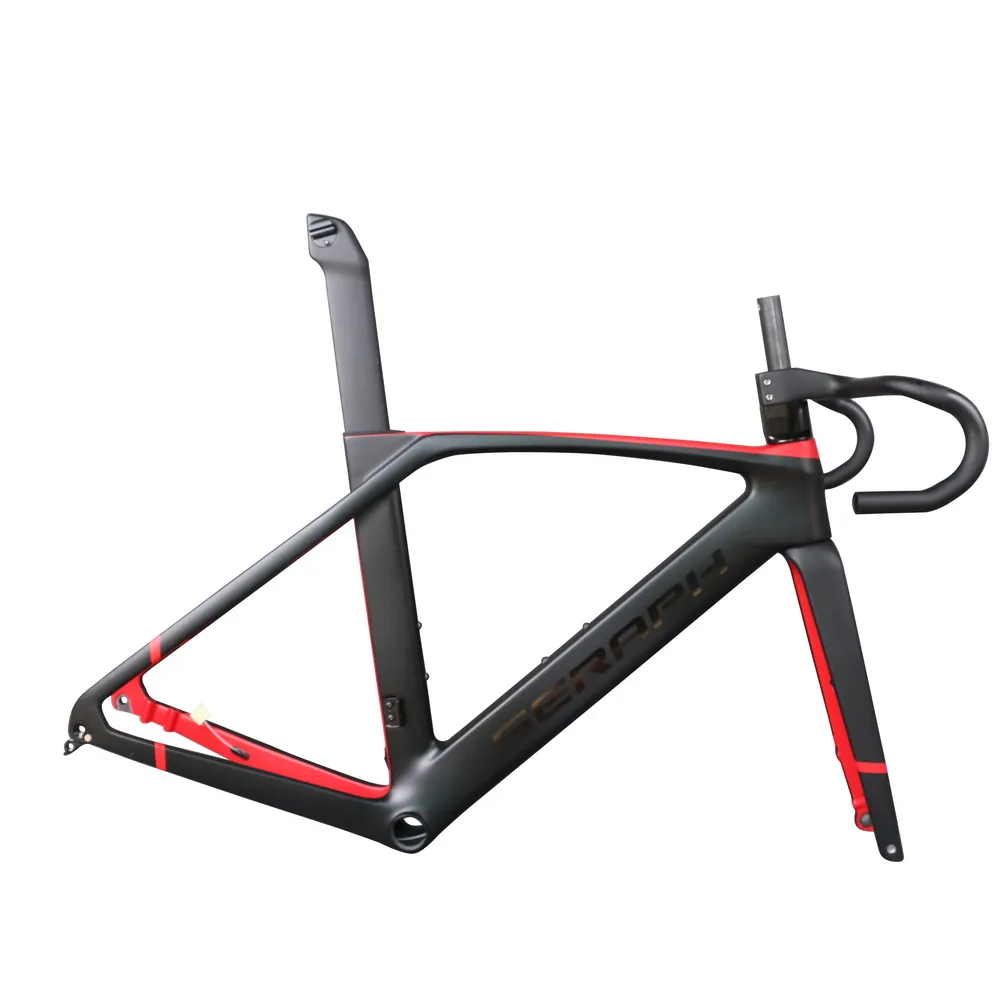 Seraph Aero Disc Road Bike Frame TT-X34 Volledige koolstofvezel T1000 binnenkabel Aangepaste verf BB86 BODEMBEBAAR